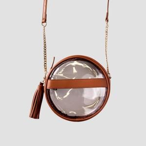 NEW BELLA CHIC women's circle clear crossbody in bronte